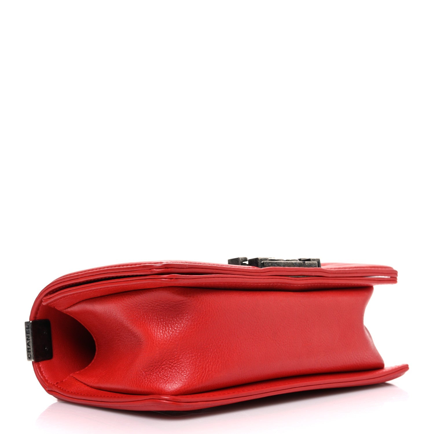 Chanel Calfskin Double Stitch Small Boy Flap Red