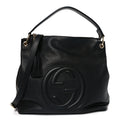 Gucci Pebbled Calfskin Large Soho Hobo Black