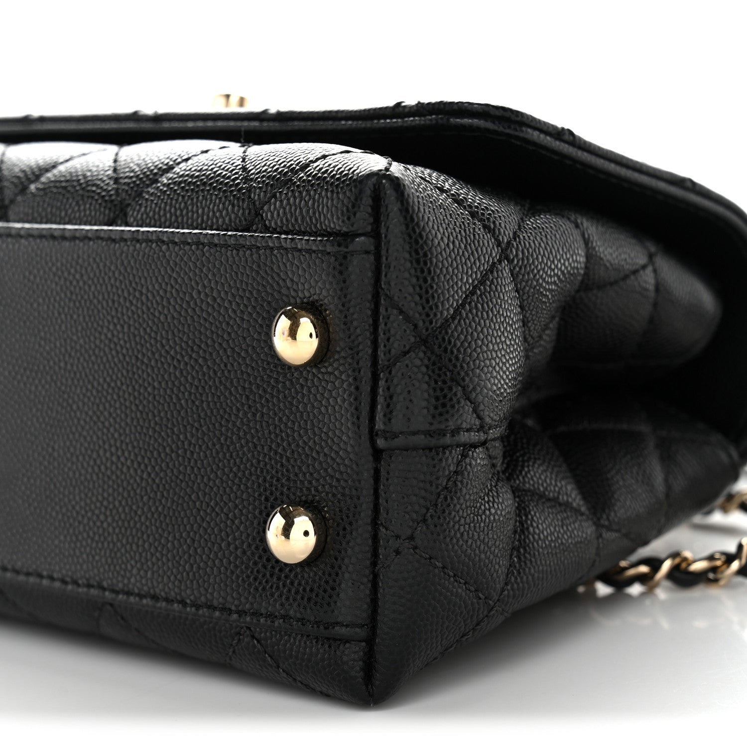 Chanel Caviar Quilted Extra Mini Coco Handle Flap Black