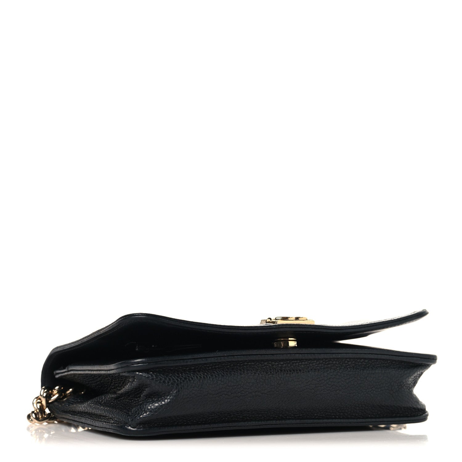 Chanel Caviar Quilted Boy Wallet On Chain WOC Black