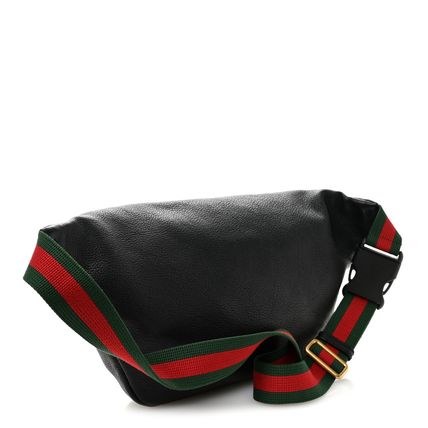 Gucci Grained Calfskin Logo Belt Bag Black
