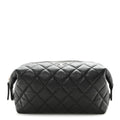 Caviar Quilted Cosmetic Case Black