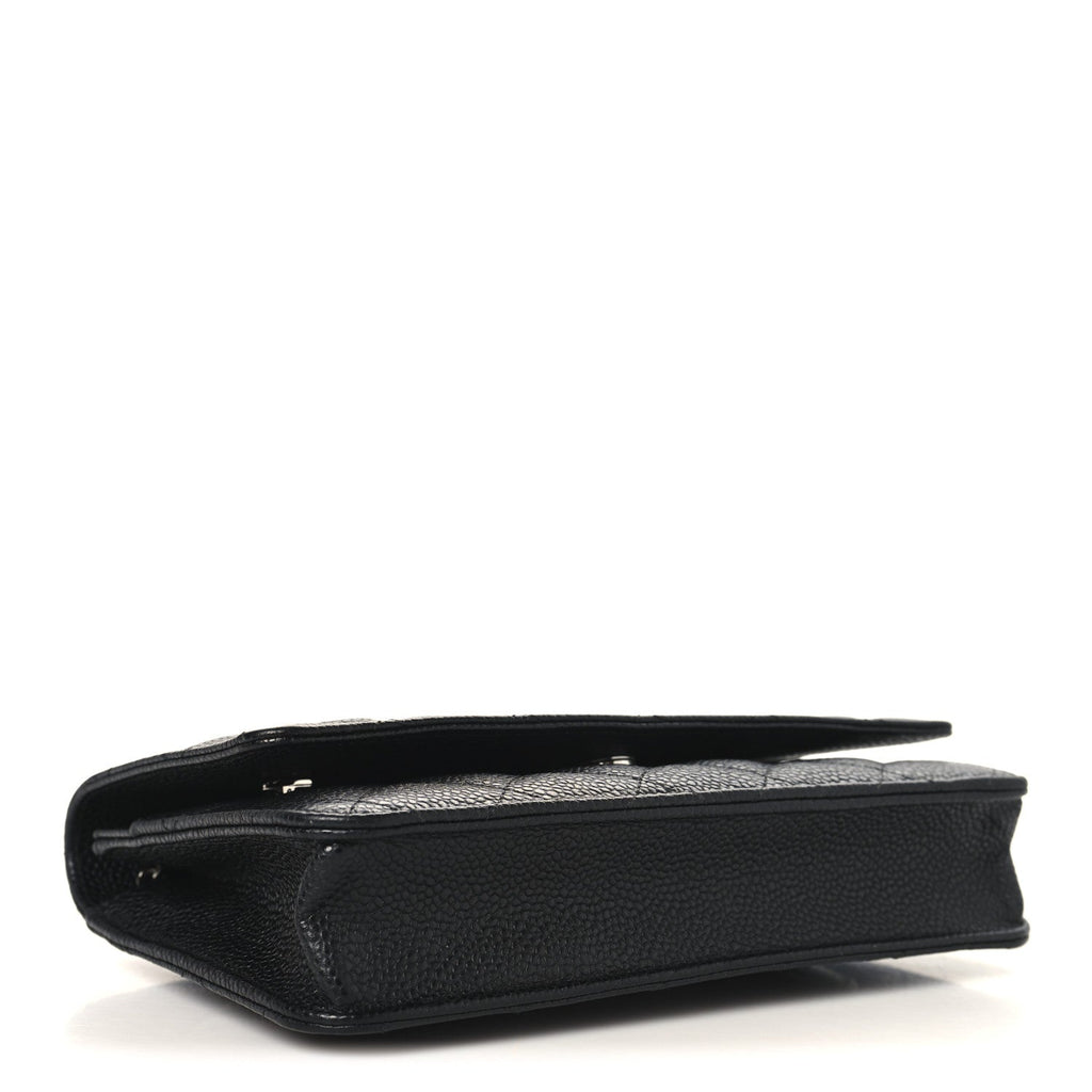 Chanel Caviar Quilted Wallet on Chain WOC Black