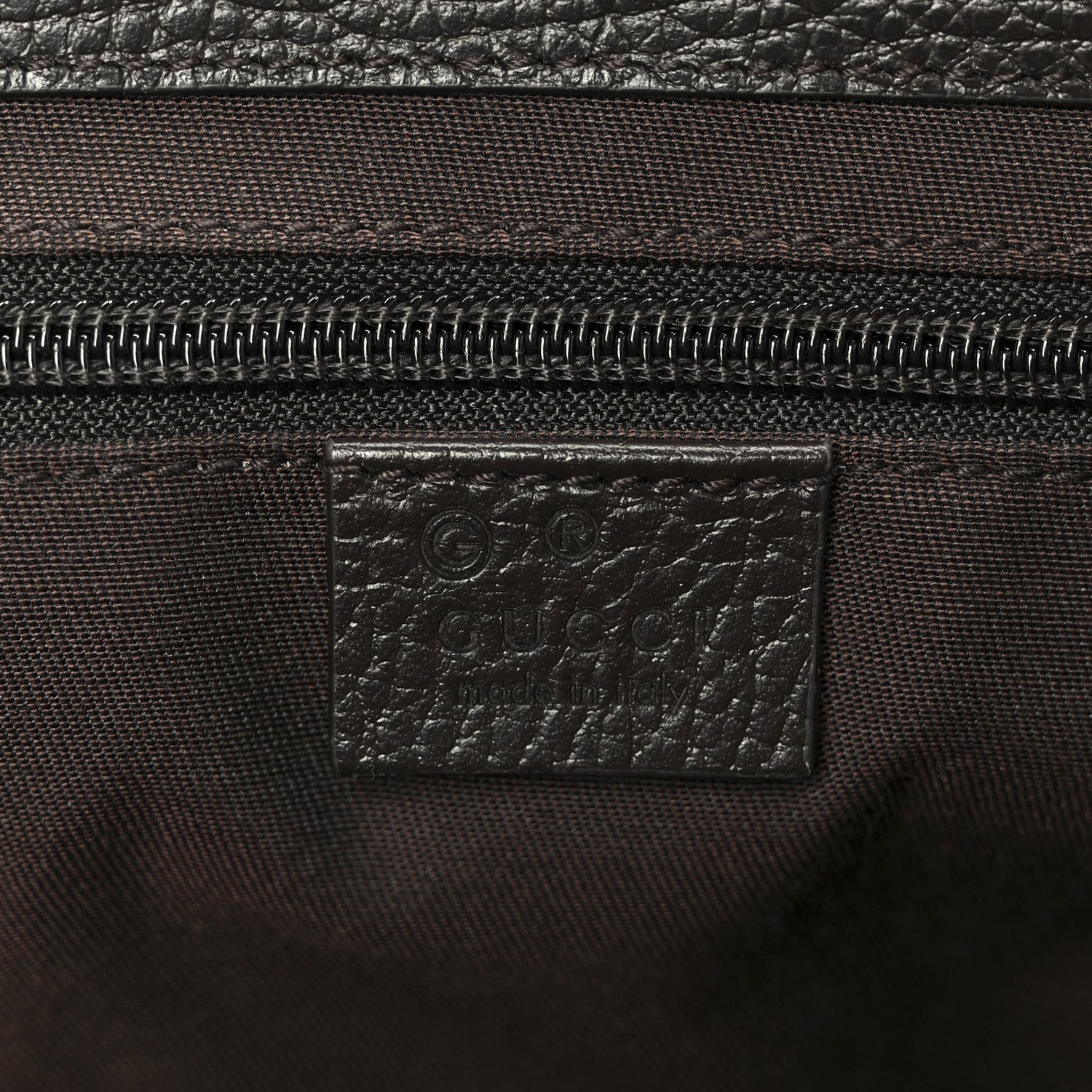 Gucci Monogram Flap Messenger Bag Beige Dark Brown