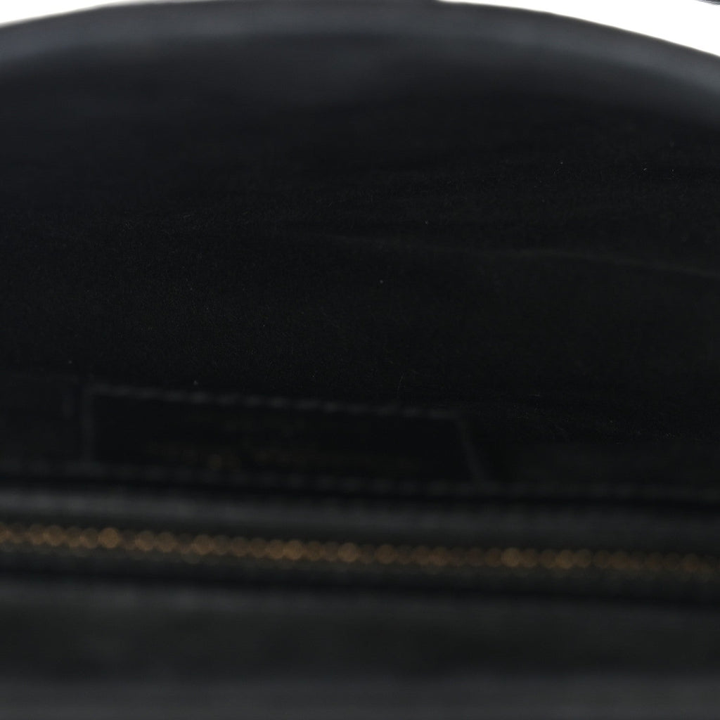 Christian Dior Grained Calfskin Saddle Bag Black