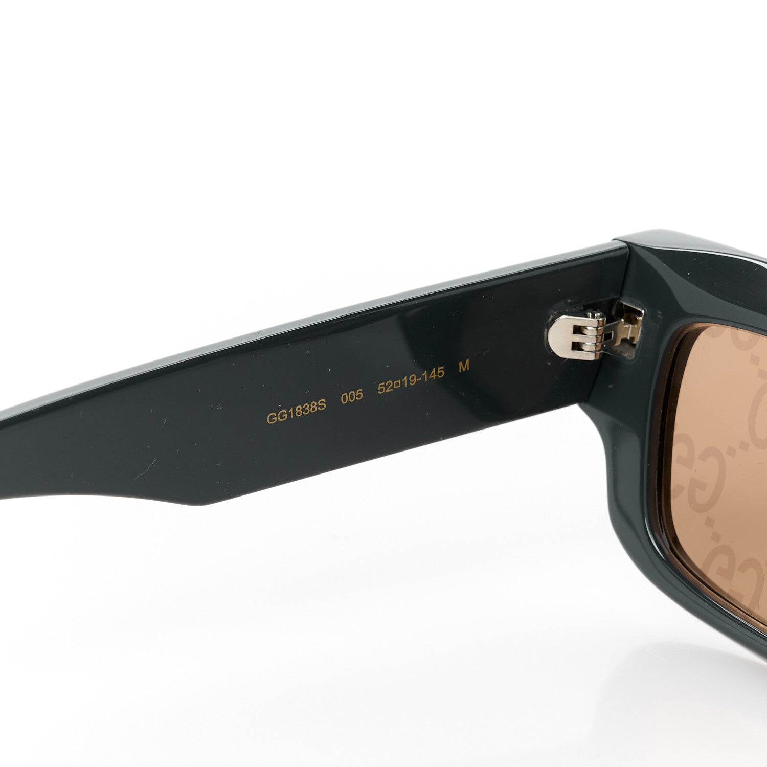 Gucci Acetate Rectangular Frame Sunglasses GG1838S Dark Grey