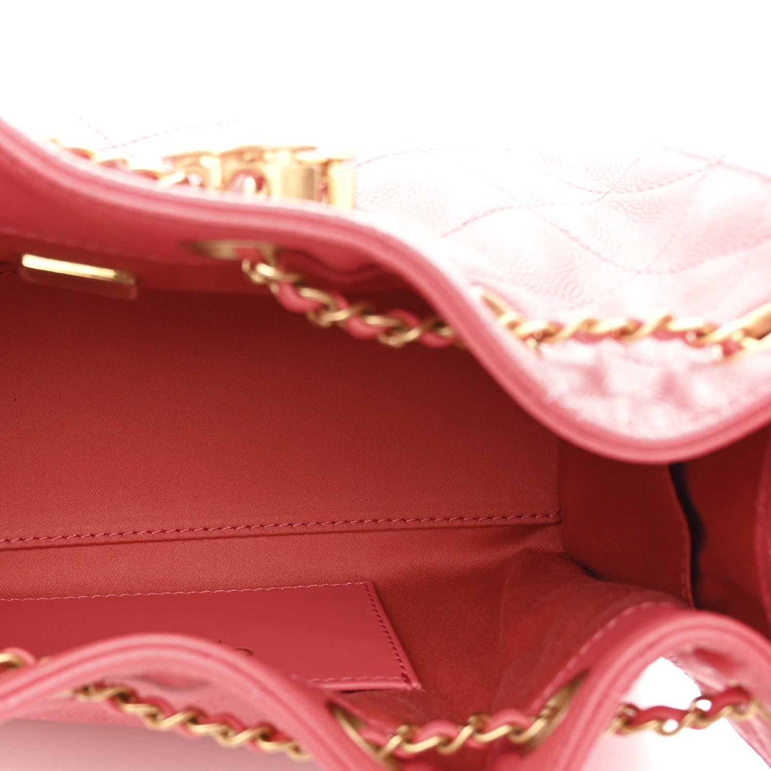 Chanel Caviar Quilted Mini Chanel 25 Handbag Coral