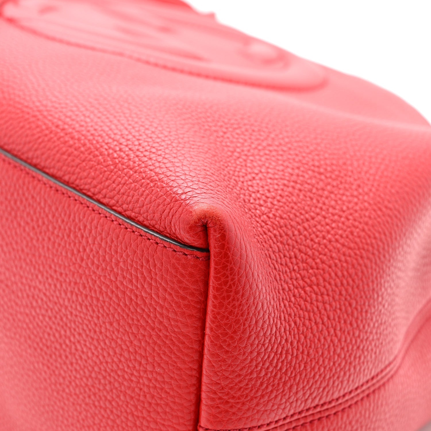Gucci Cellarius Calfskin Medium Soho Chain Shoulder Bag Vibrant Red