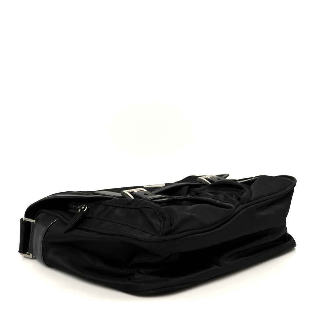 Prada Tessuto Nylon Messenger Bag Black