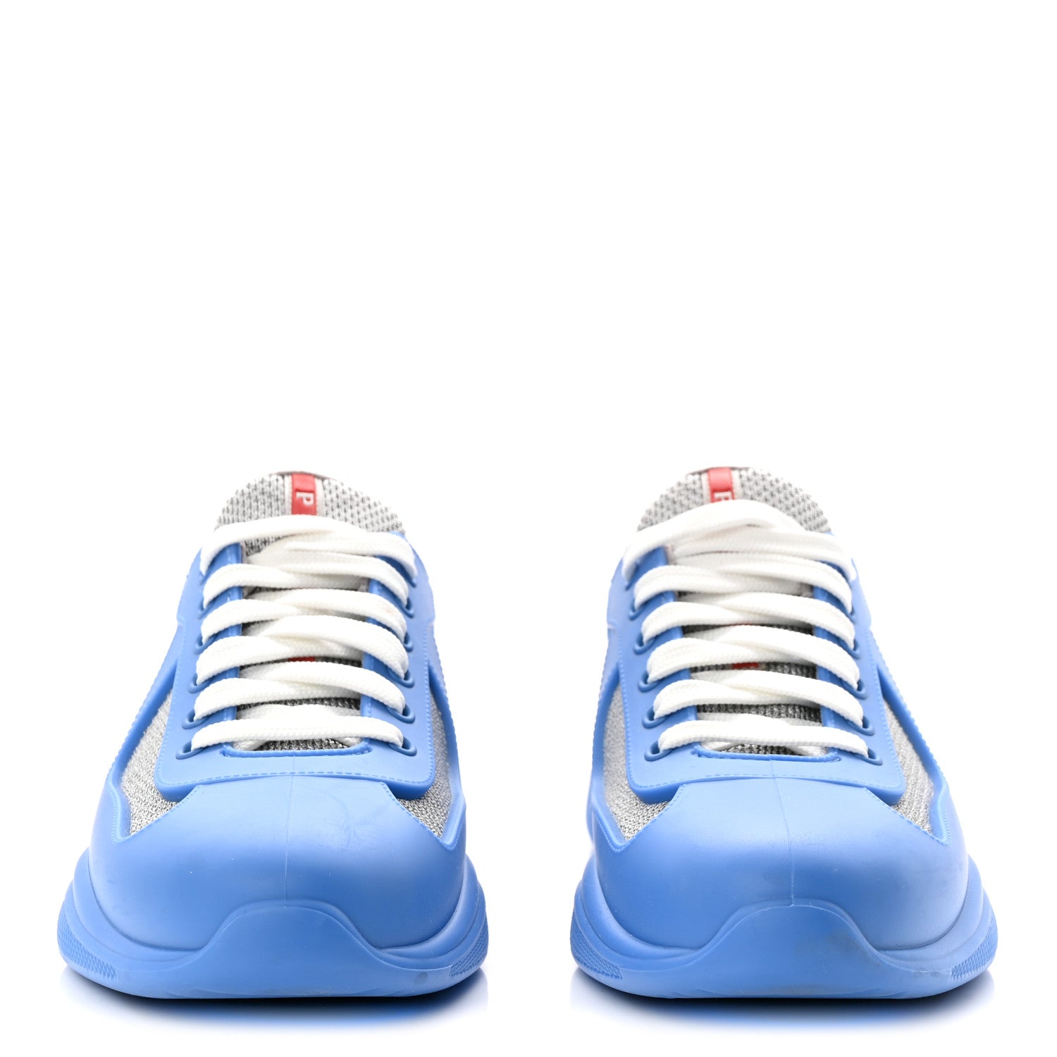 Prada Soft Rubber Mesh Mens America's Cup Sneakers 41 Blue