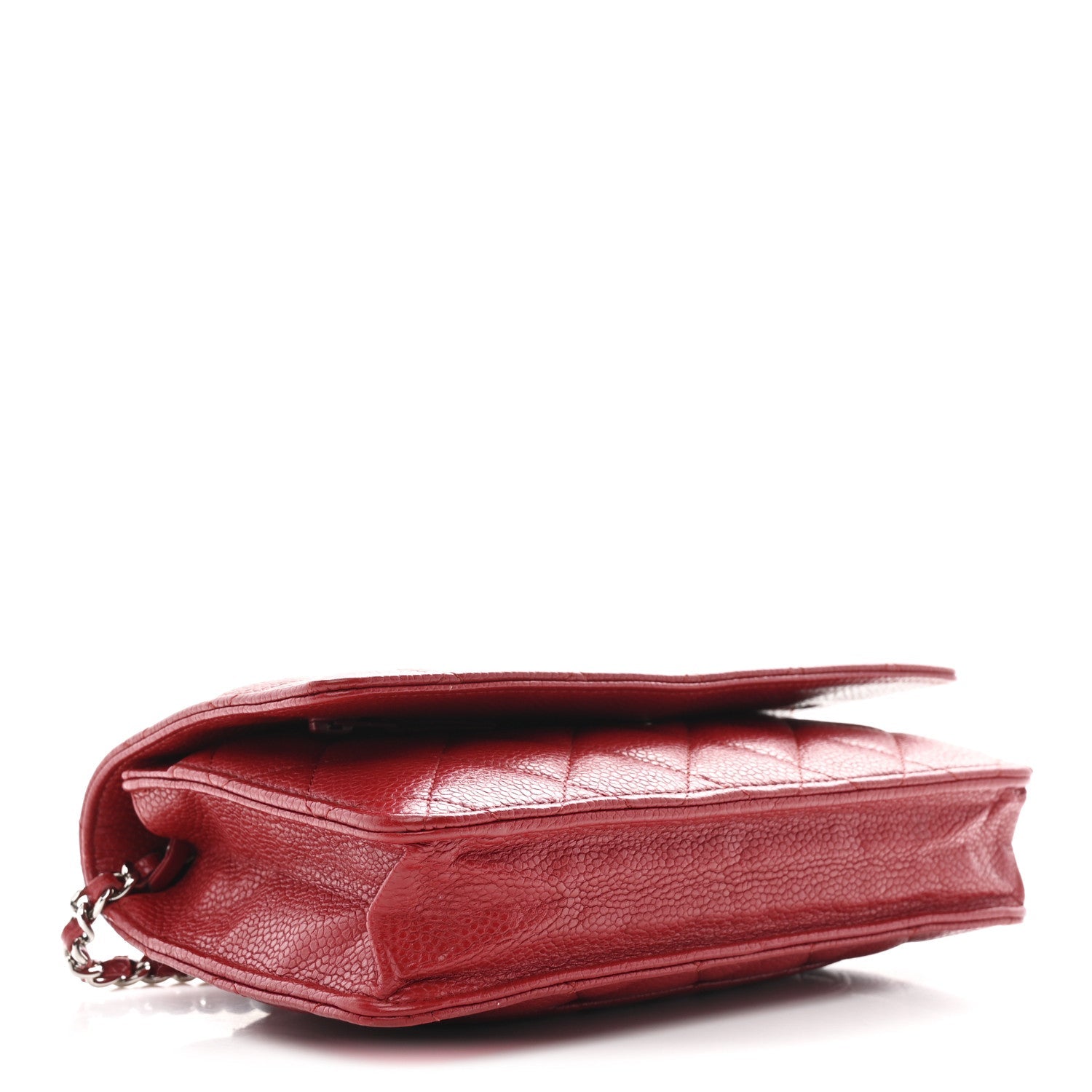 Chanel Caviar Quilted Wallet on Chain WOC Red