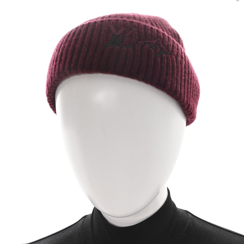 Louis Vuitton Cashmere LV Dual Beanie S Bordeaux