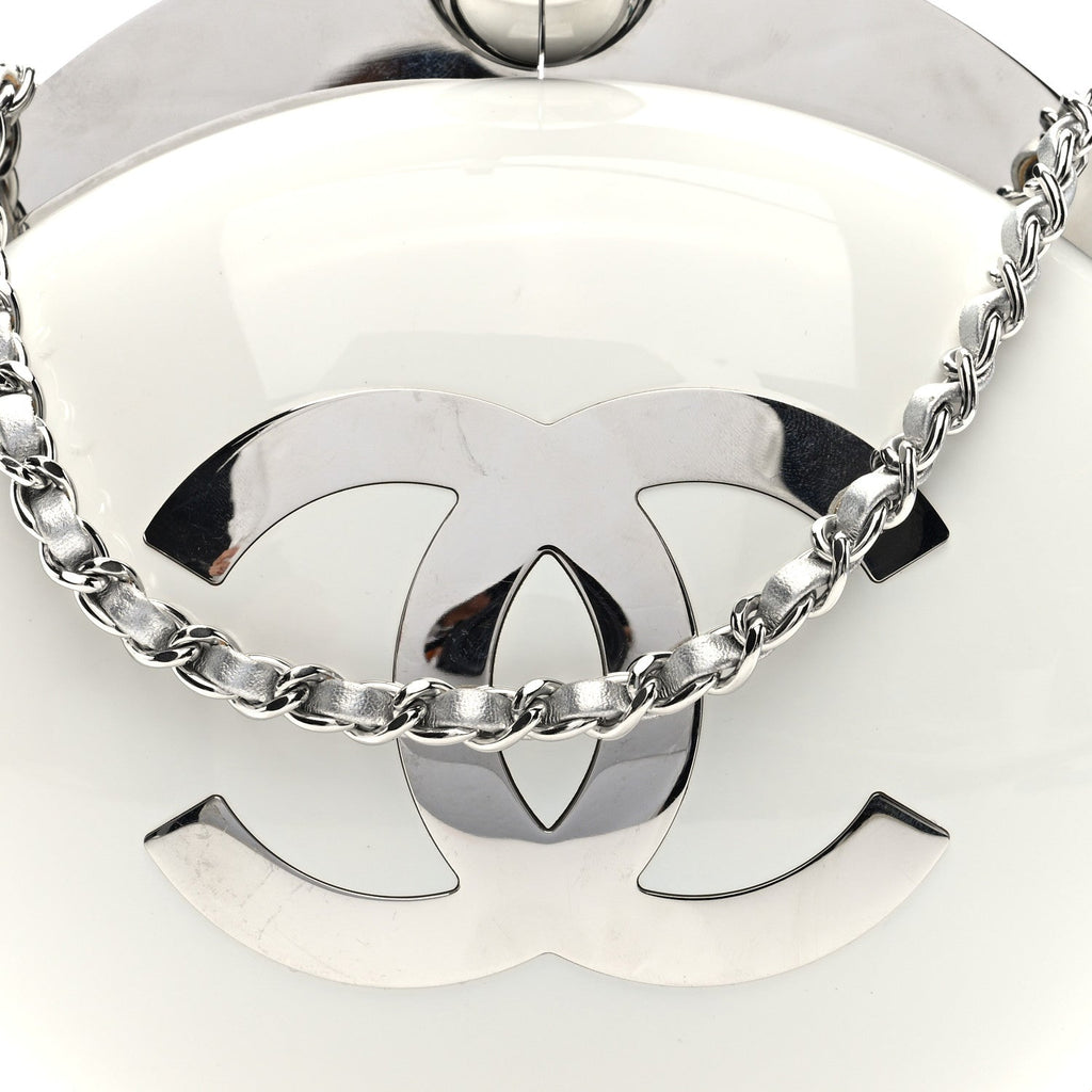 Chanel Resin CC Evening On The Moon Minaudiere White