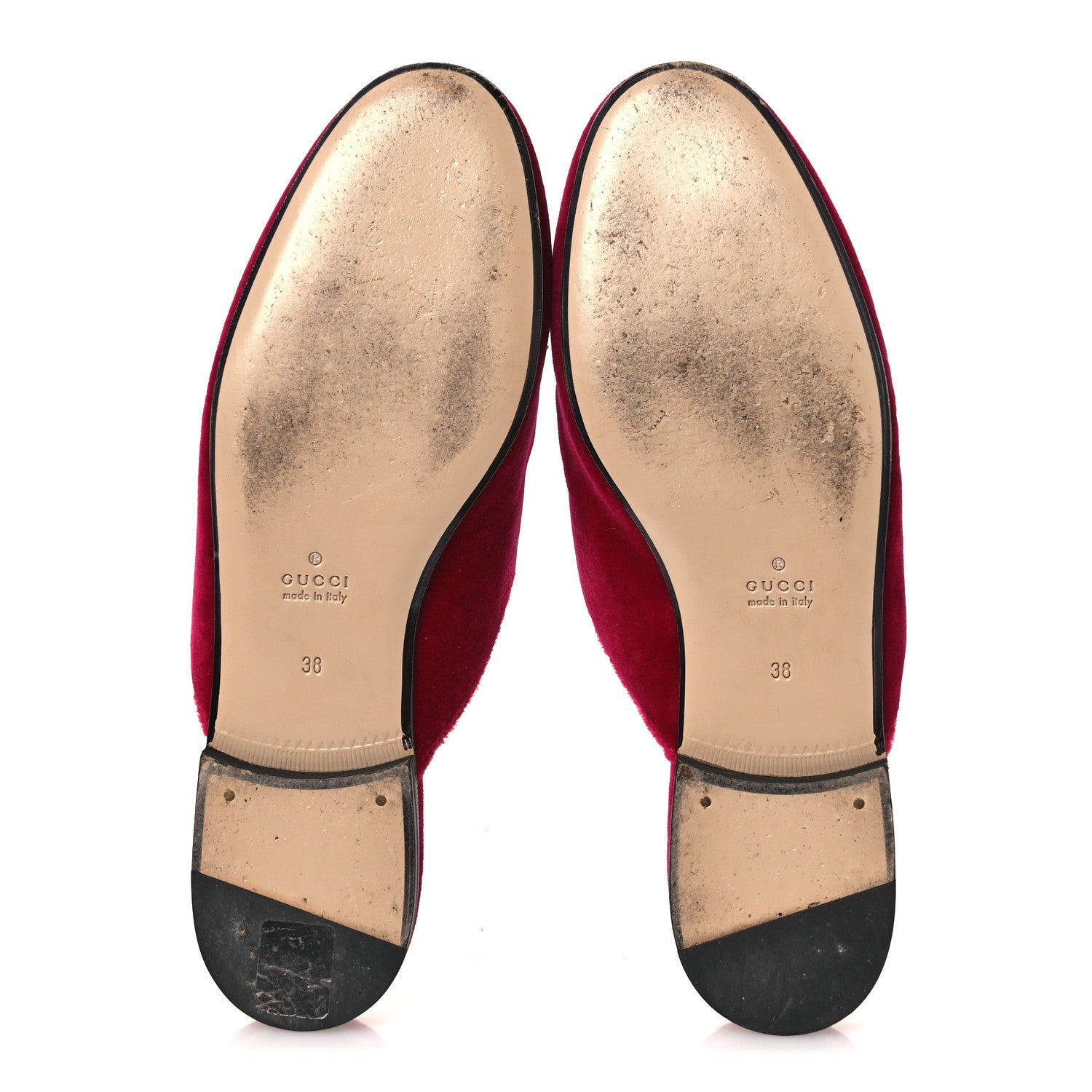 Gucci Velvet Panther Embroidered Womens Princetown Slippers 38 Raspberry Sherbet