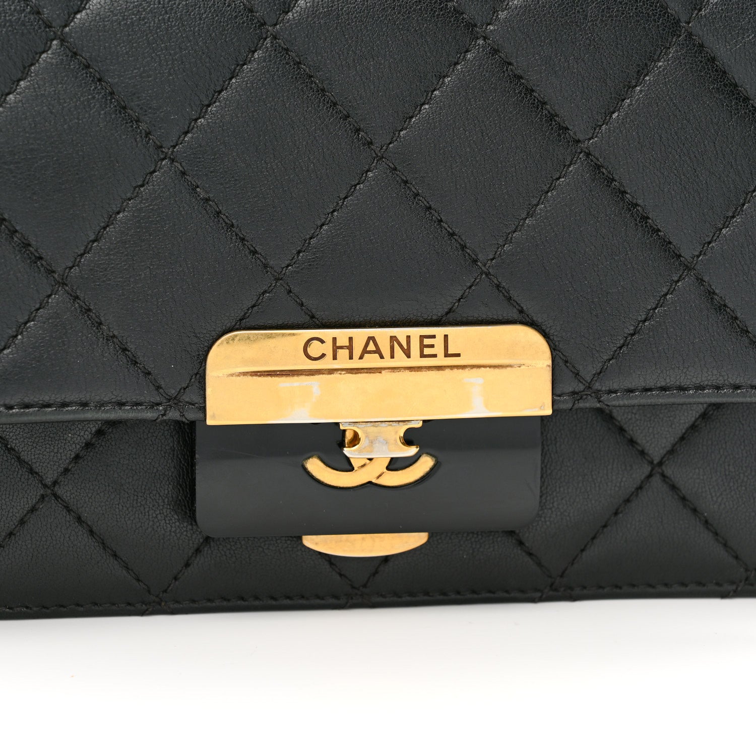 Chanel Sheepskin Quilted Mini Beauty Lock Flap Black