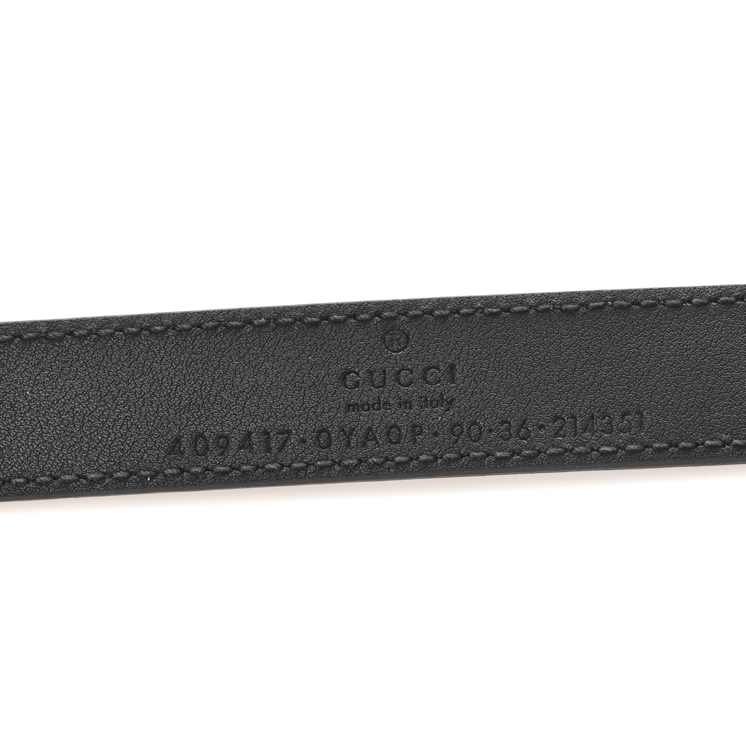 Gucci Calfskin Double G 20mm Belt 90 36 Black