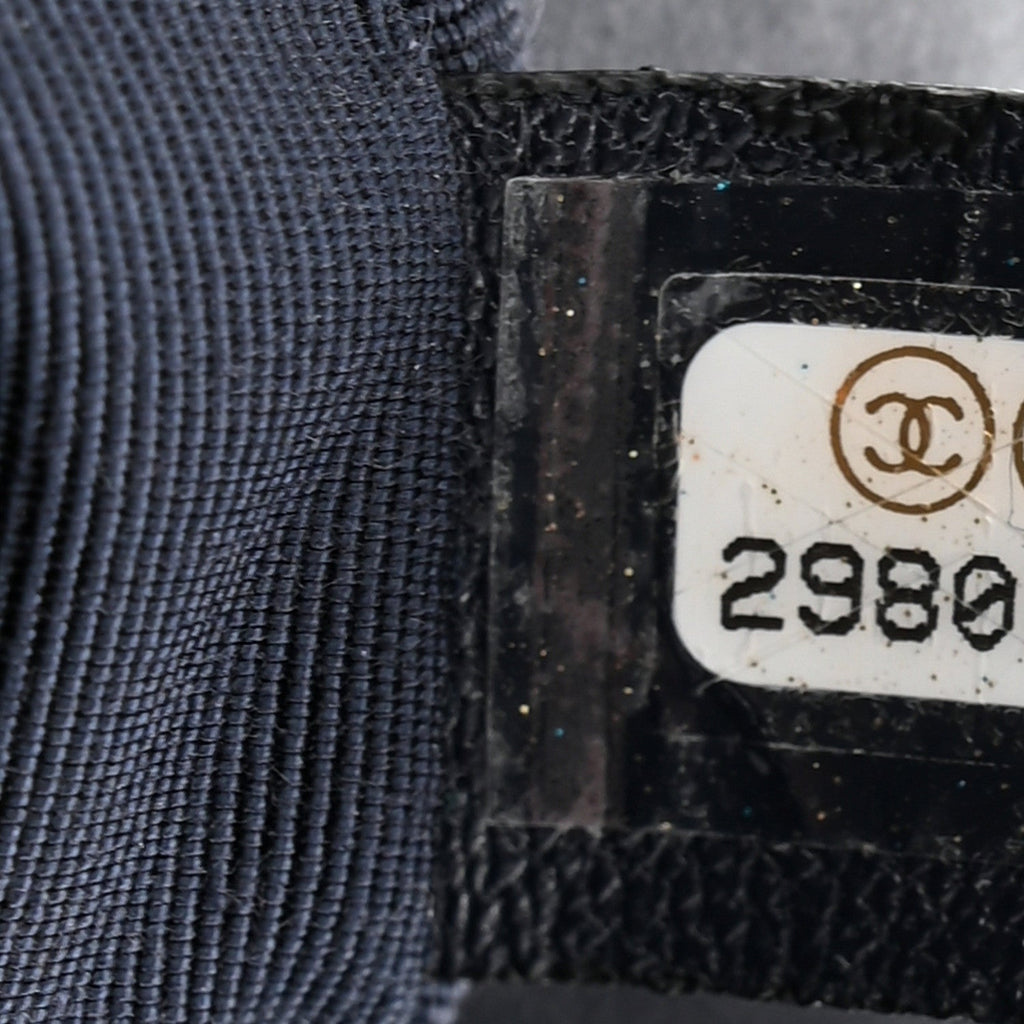 Chanel Goatskin Quilted Large Chanel 19 Flap Navy Blue