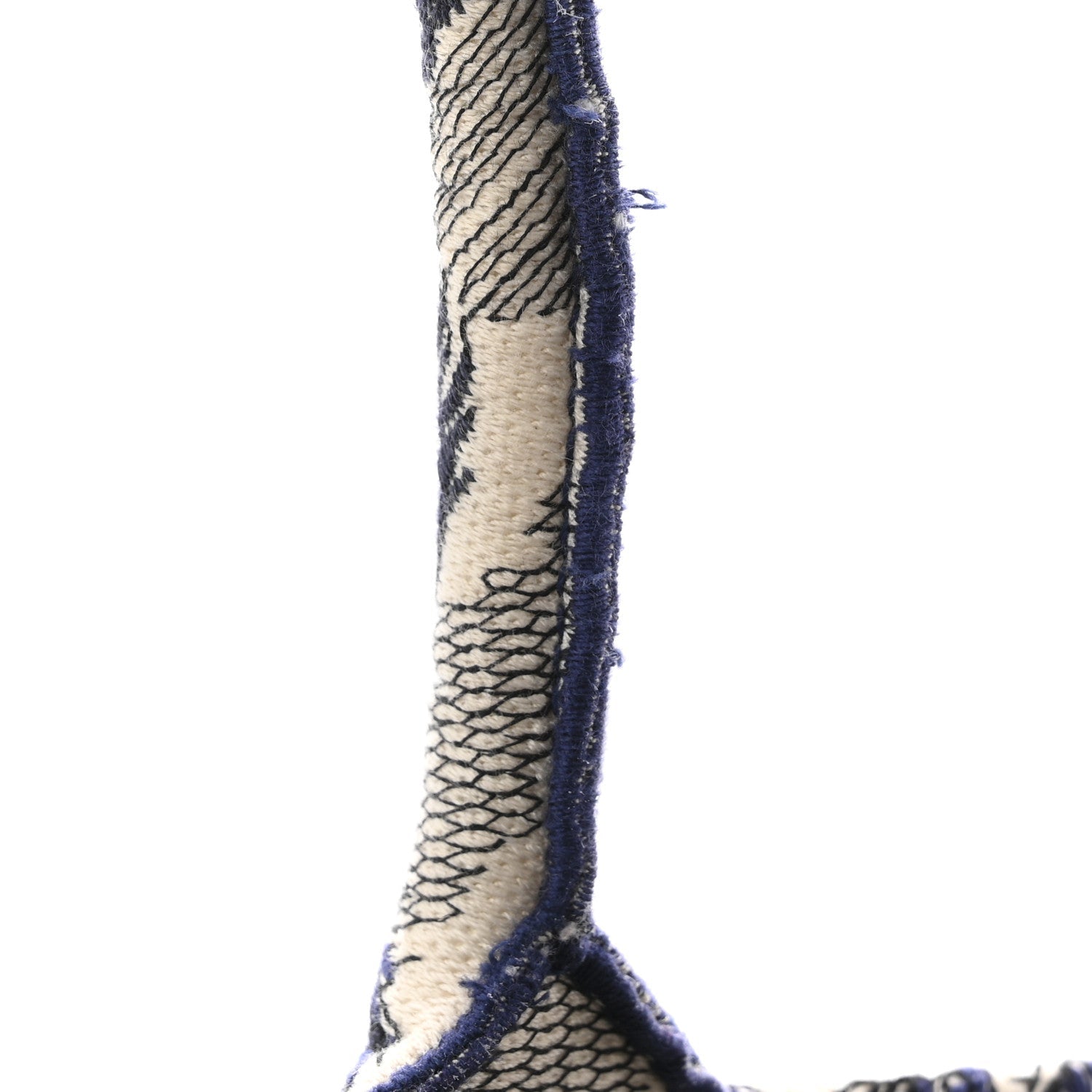 Christian Dior Canvas Embroidered Large Palm Tree Toile De Jouy Book Tote Blue
