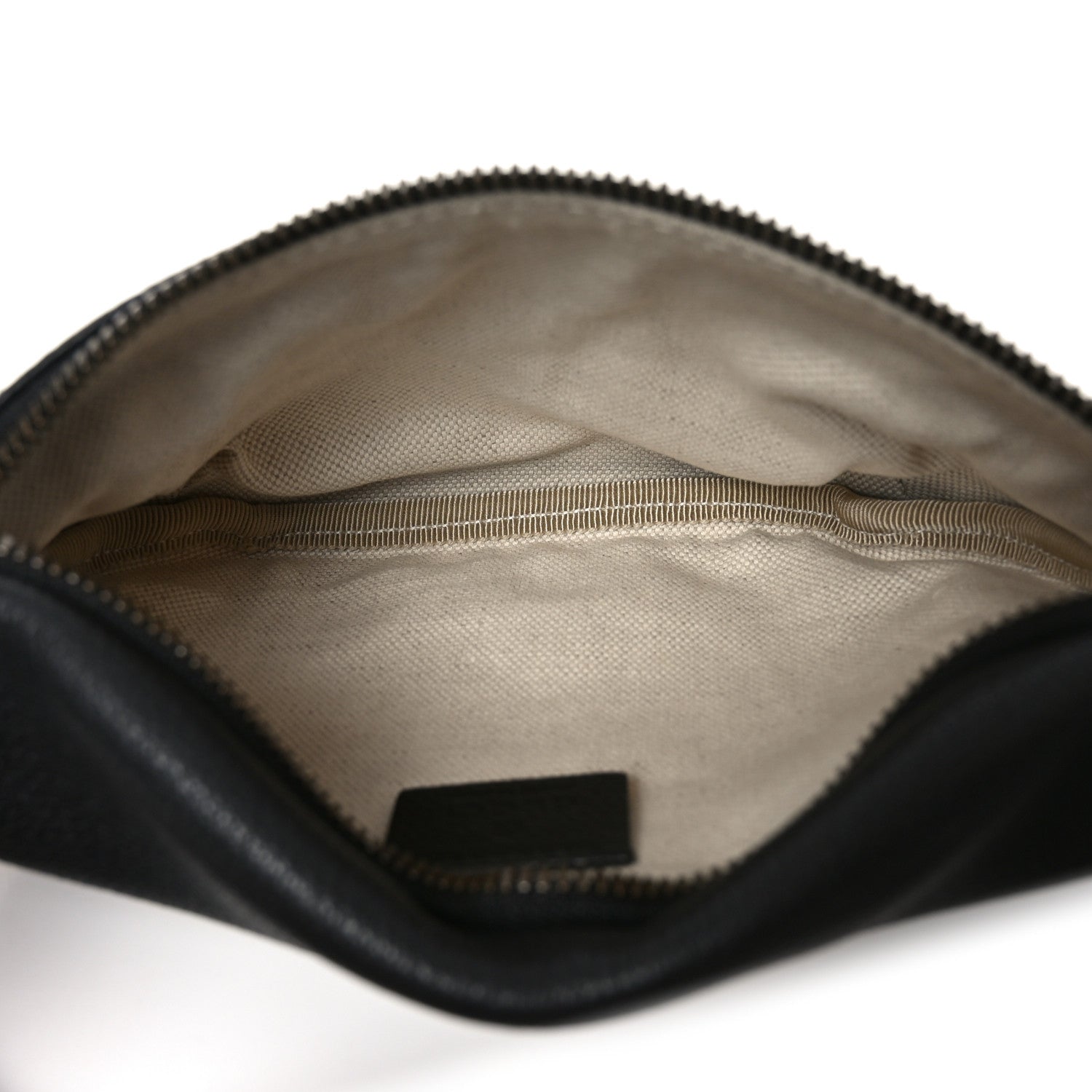 Gucci Grained Calfskin Logo Belt Bag Black