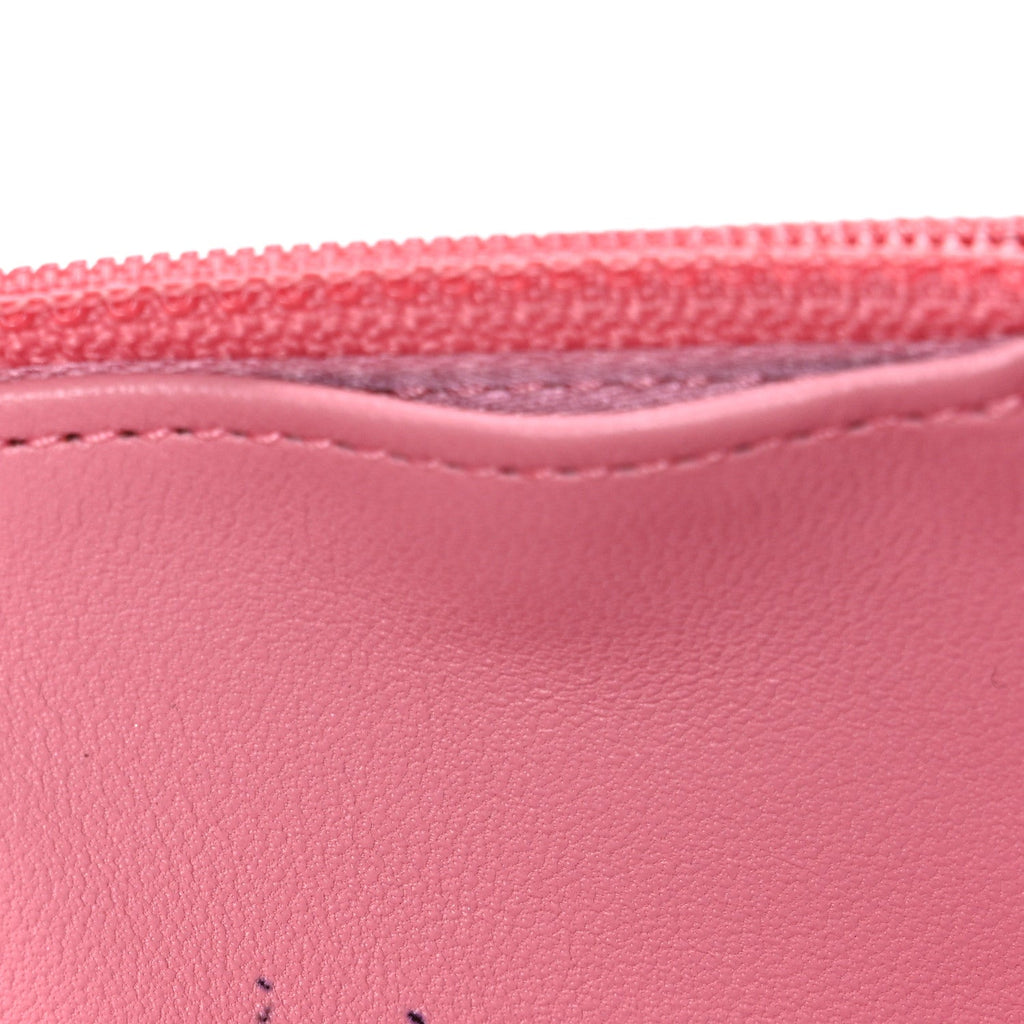 Chanel Lambskin Camellia Embossed Wallet on Chain WOC Pink