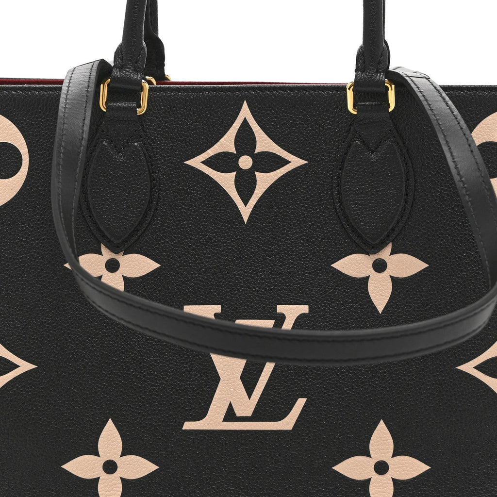 Louis Vuitton Empreinte Monogram Giant Onthego MM Black Beige