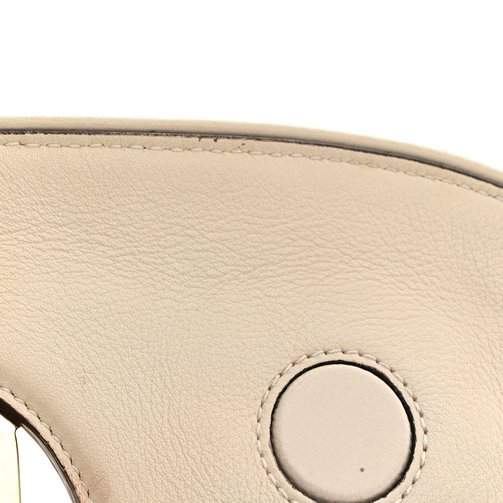 Gucci Roxy Calfskin Blondie Chain Shoulder Flap Bag Mystic White