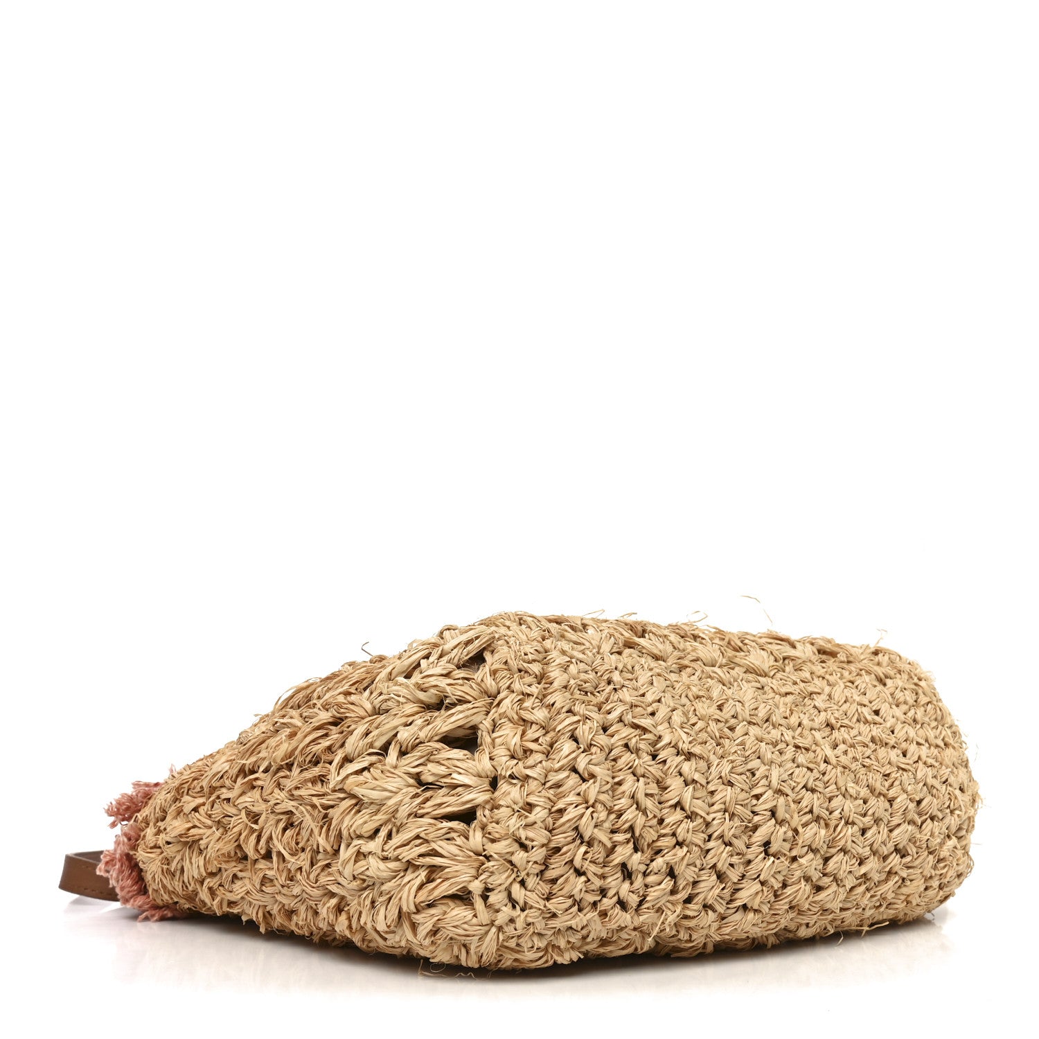 Chanel Straw Raffia Tote Natural Pink