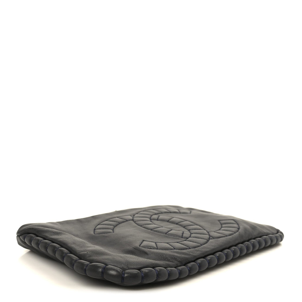 Chanel Calfskin On the Bund Pochette Black