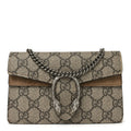 Gucci GG Supreme Monogram Super Mini Dionysus Shoulder Bag Taupe