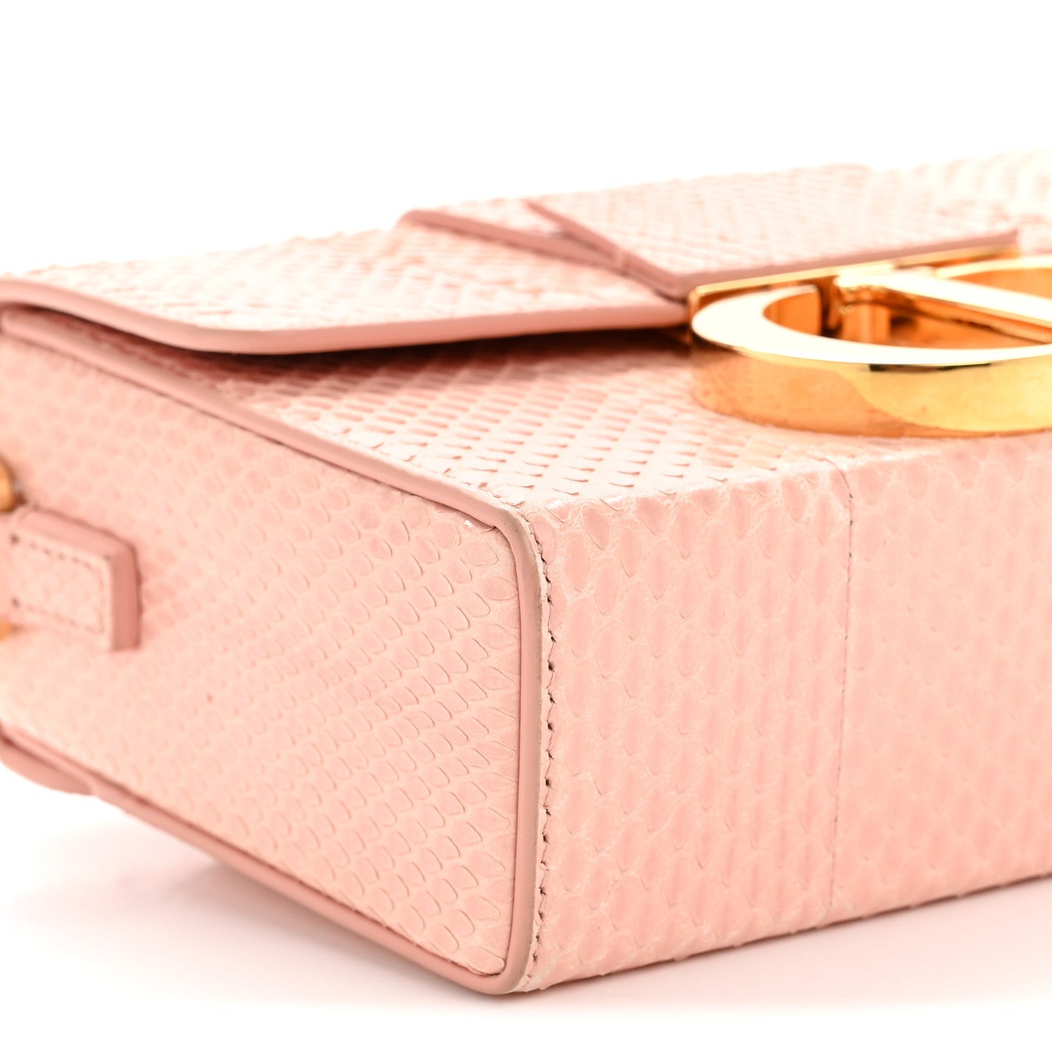 Christian Dior Snakeskin 30 Montaigne Box Bag Rose Clair