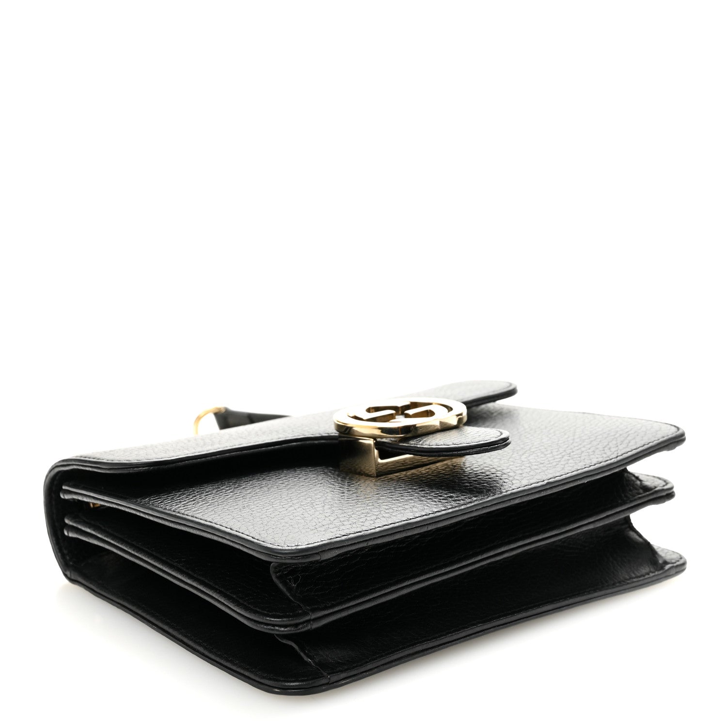Gucci Dollar Calfskin Small Interlocking G Shoulder Bag Black