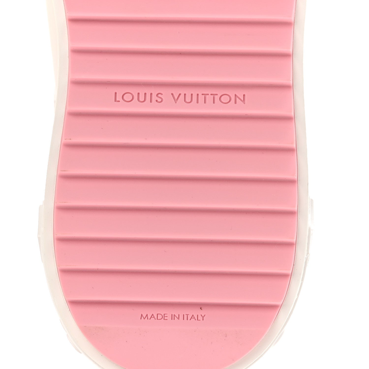 Louis Vuitton Calfskin Time Out Bow Sneakers 38 White Pink
