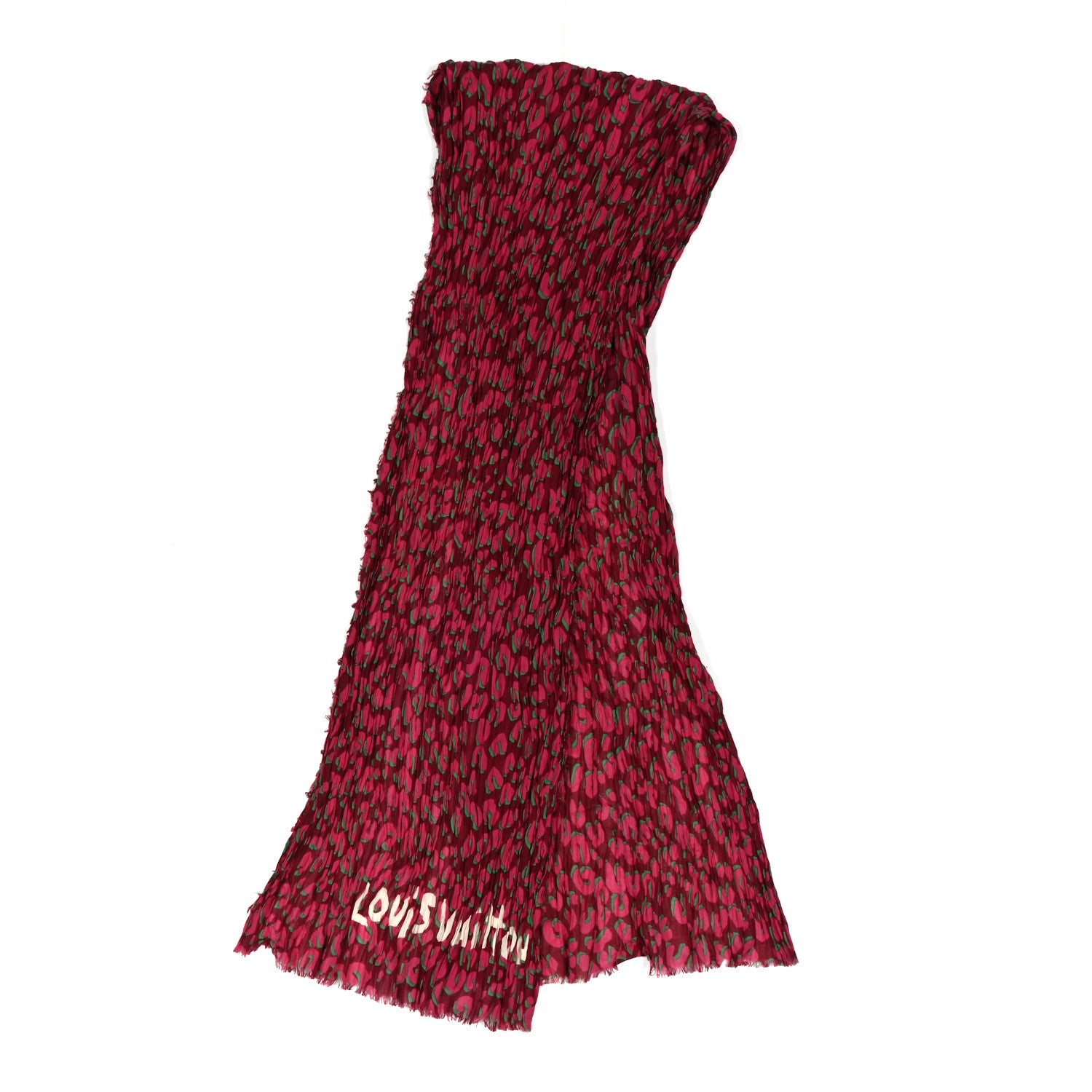 Louis Vuitton Cotton Sprouse Leopard Pareo Rouge Fauviste