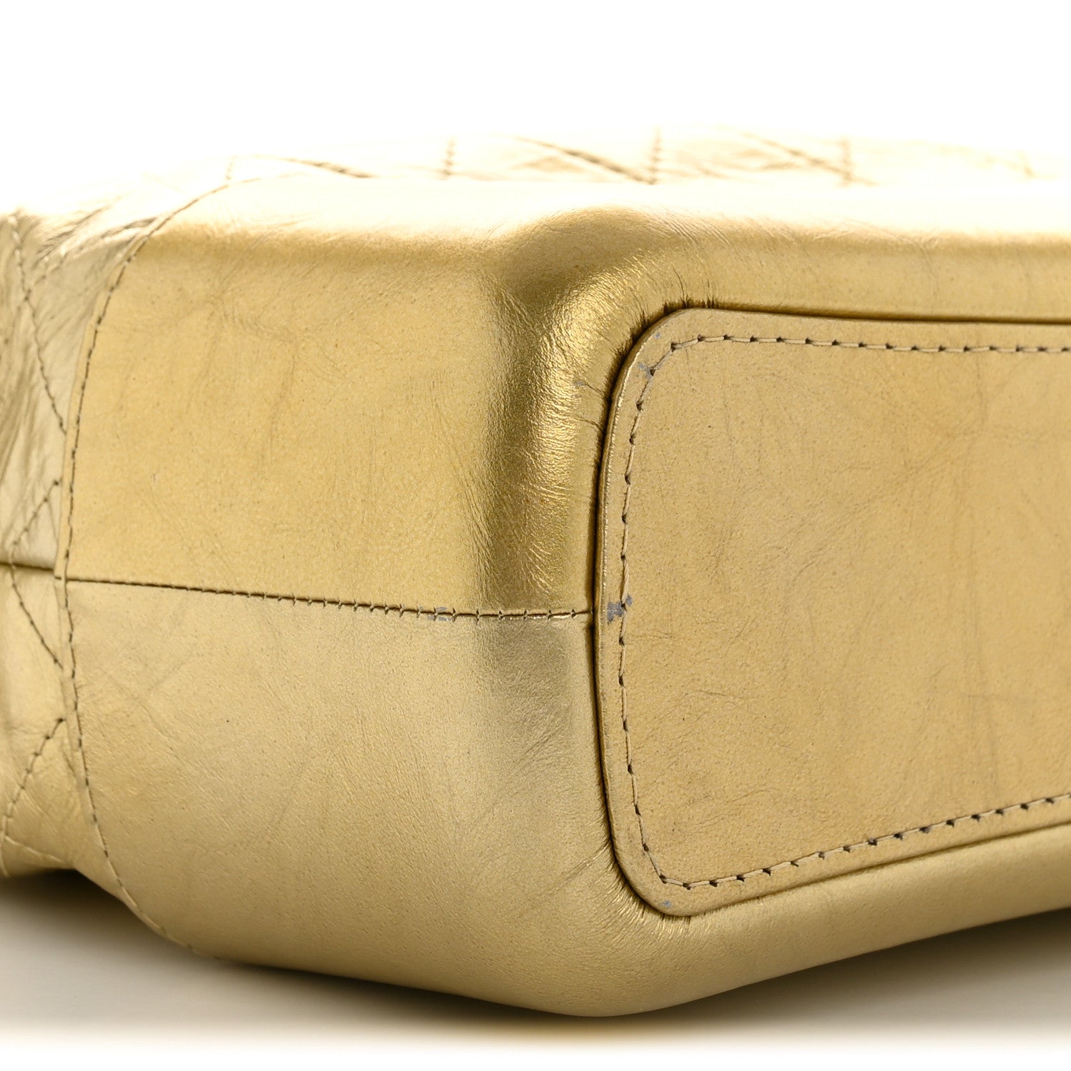Chanel Metallic Aged Calfskin Quilted Medium Gabrielle Gold