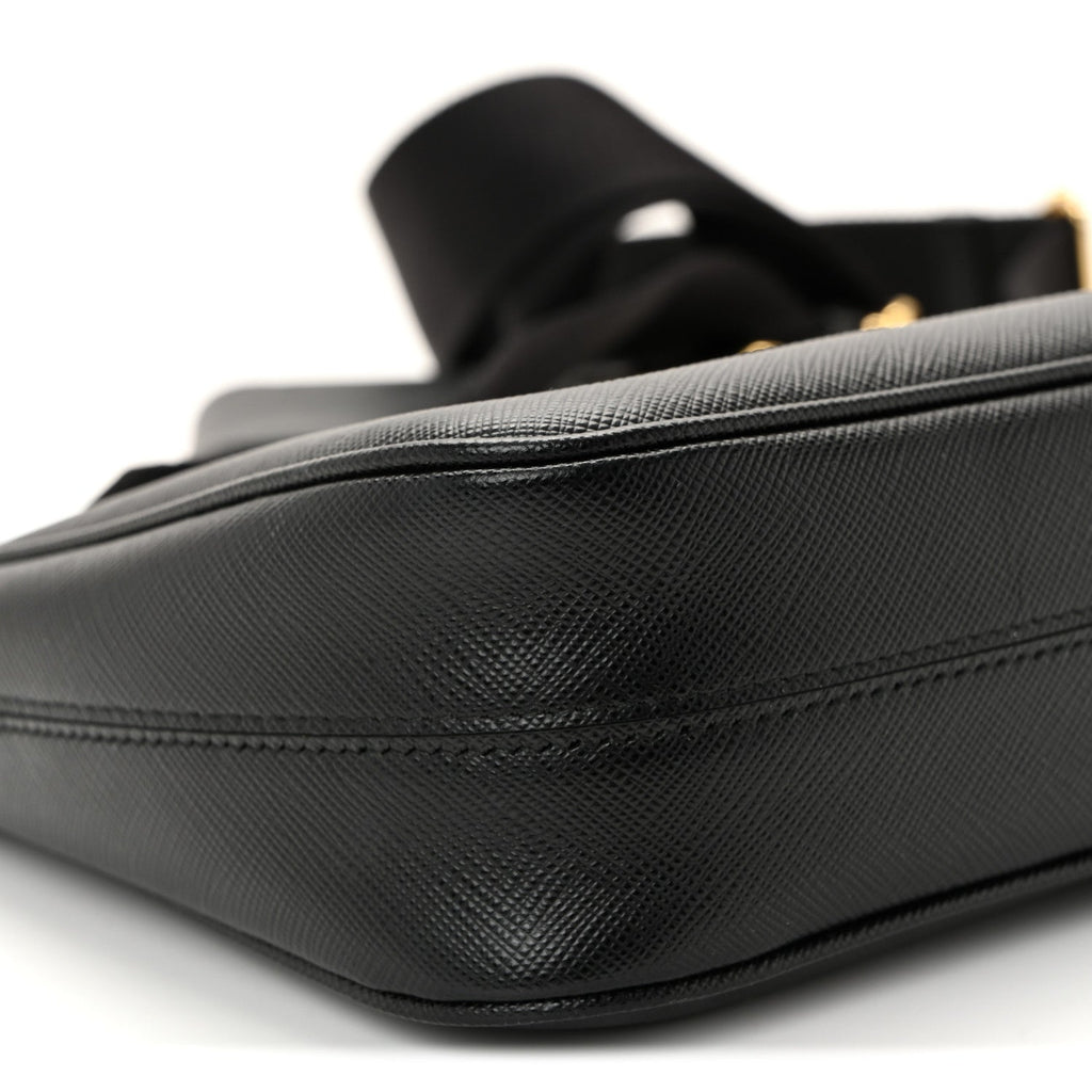 Prada Saffiano Lux Re-Edition 2005 Shoulder Bag Black
