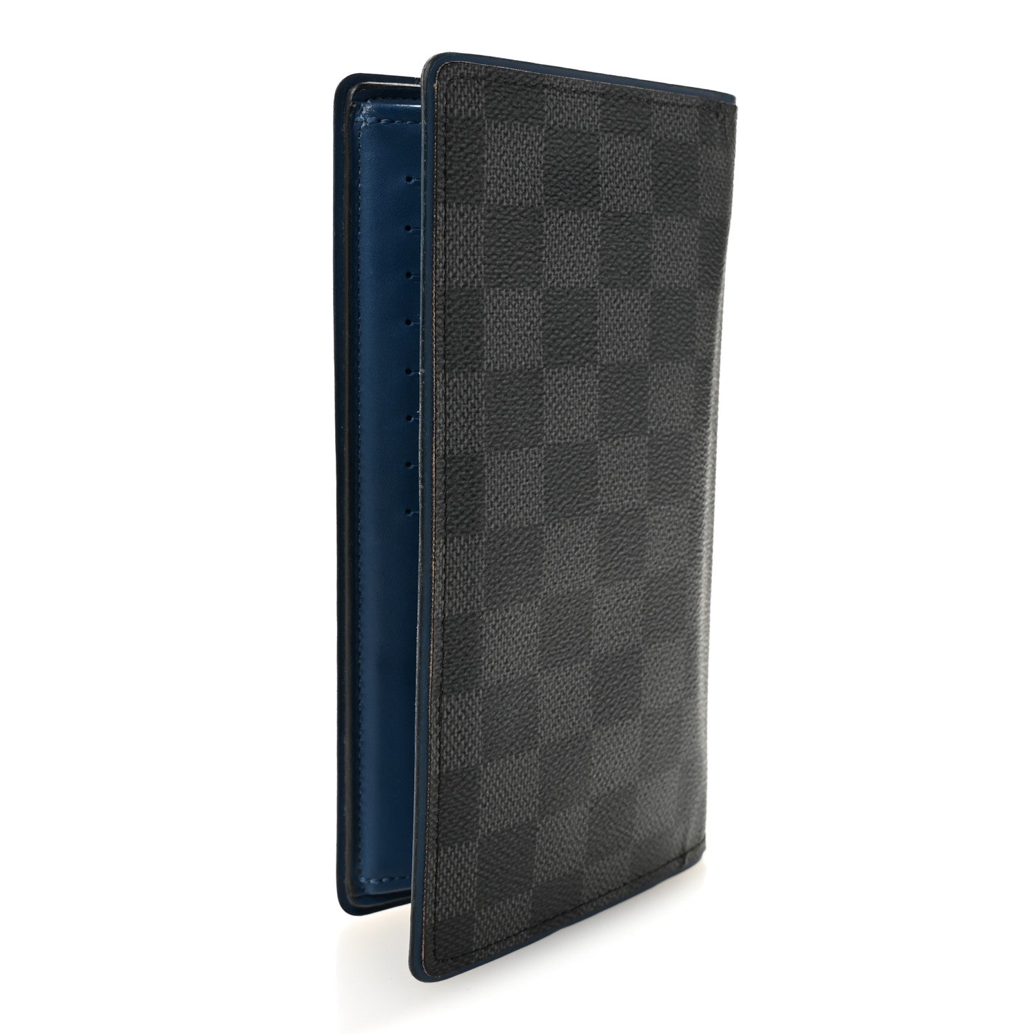 Louis Vuitton Damier Graphite Brazza Wallet Bleu Neon