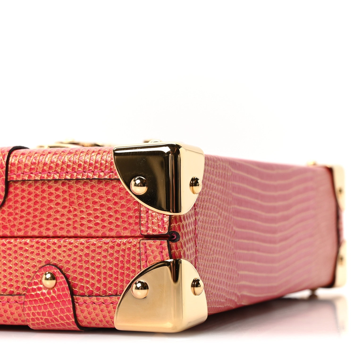 Louis Vuitton Metalic Lizard Petite Malle Pink