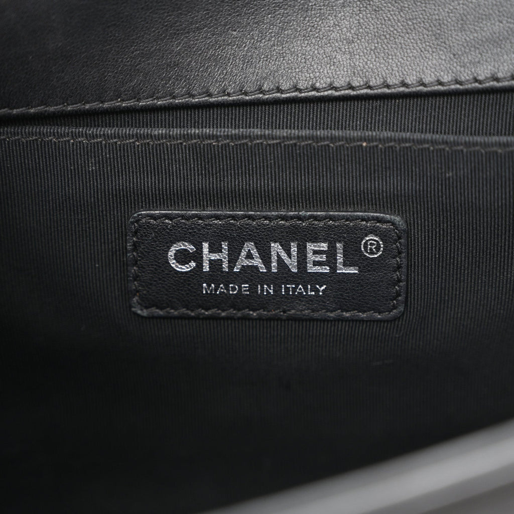 Chanel Lambskin Quilted Medium Boy Flap Black