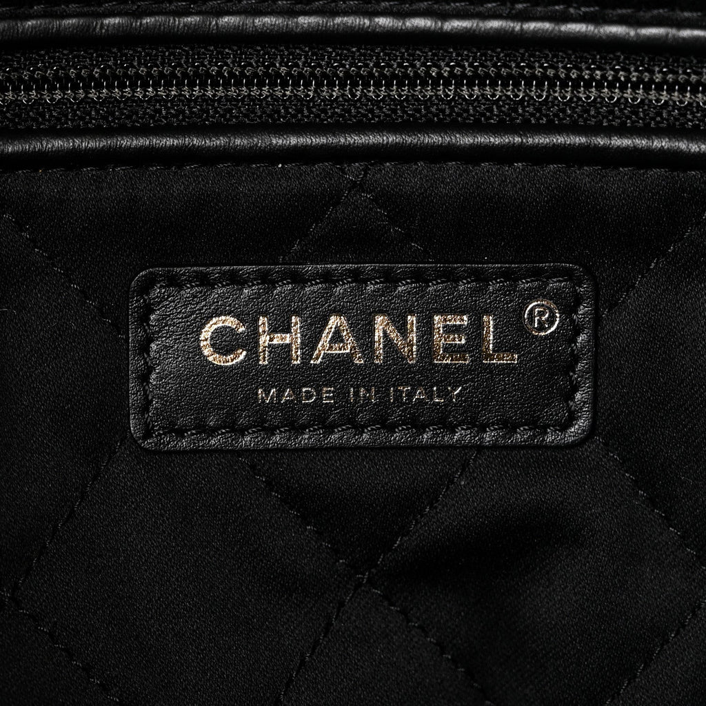 Chanel Shiny Calfskin Quilted Small Chanel 22 Black