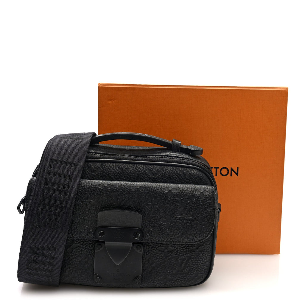 Louis Vuitton Taurillon Monogram S Lock Messenger Black