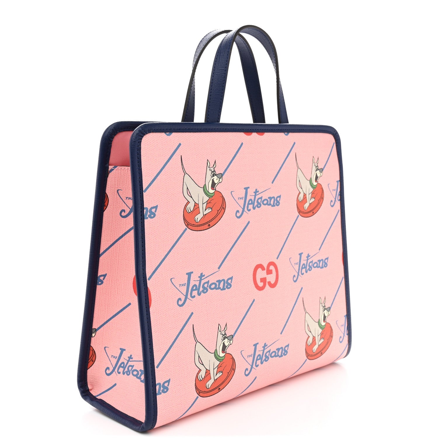 Gucci Coated Canvas Interlocking G The Jetsons Childrens Tote  Pink Multicolor