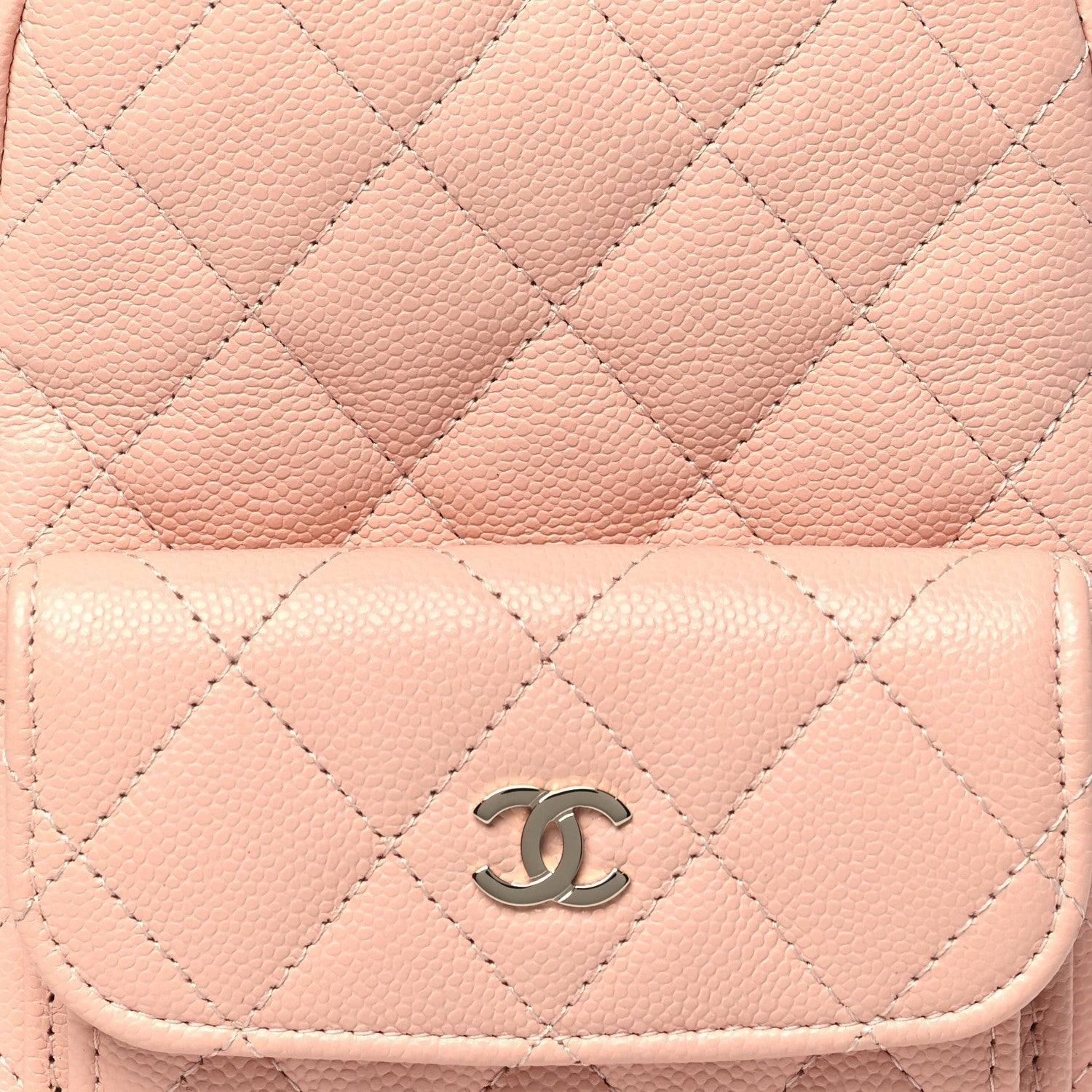 Chanel Caviar Quilted CC Mini Classic Backpack Light Pink