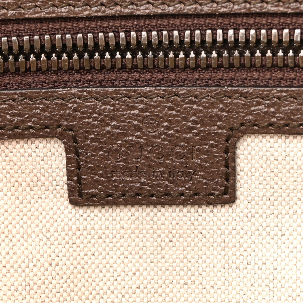 Gucci Soft GG Supreme Monogram Medium Ophidia Belt Bag Dark Brown