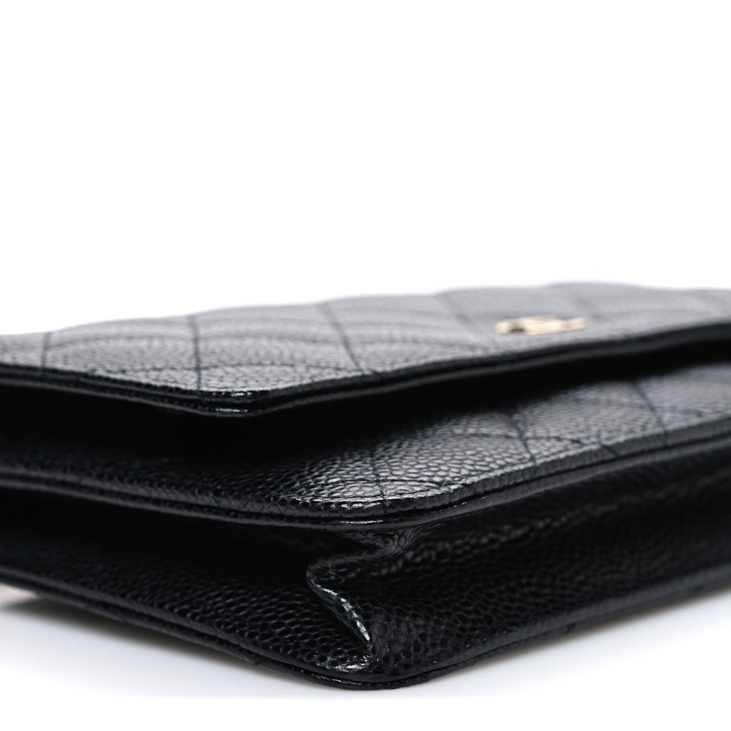 Chanel Caviar Quilted Wallet on Chain WOC Black
