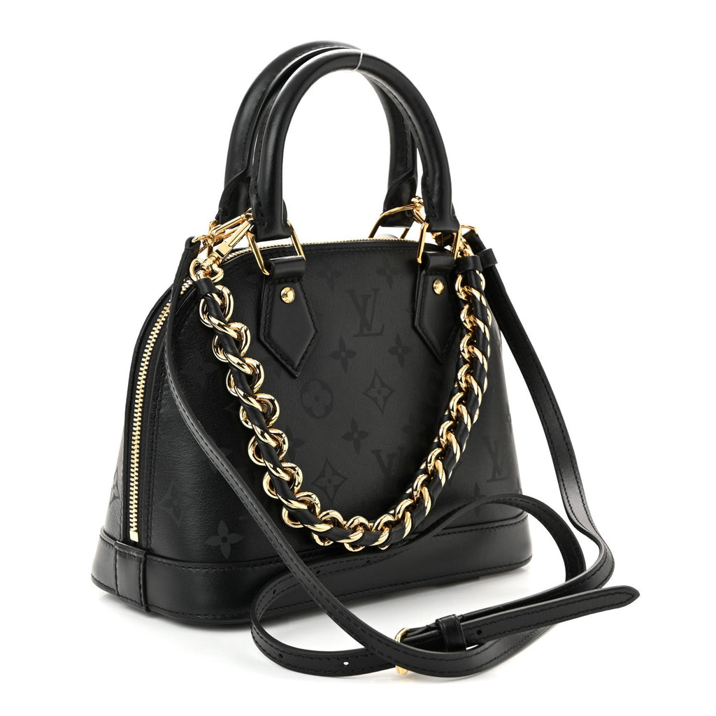 Louis Vuitton Monogram Ink Alma BB Black