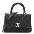 Chanel Caviar Quilted Extra Mini Coco Handle Flap Black