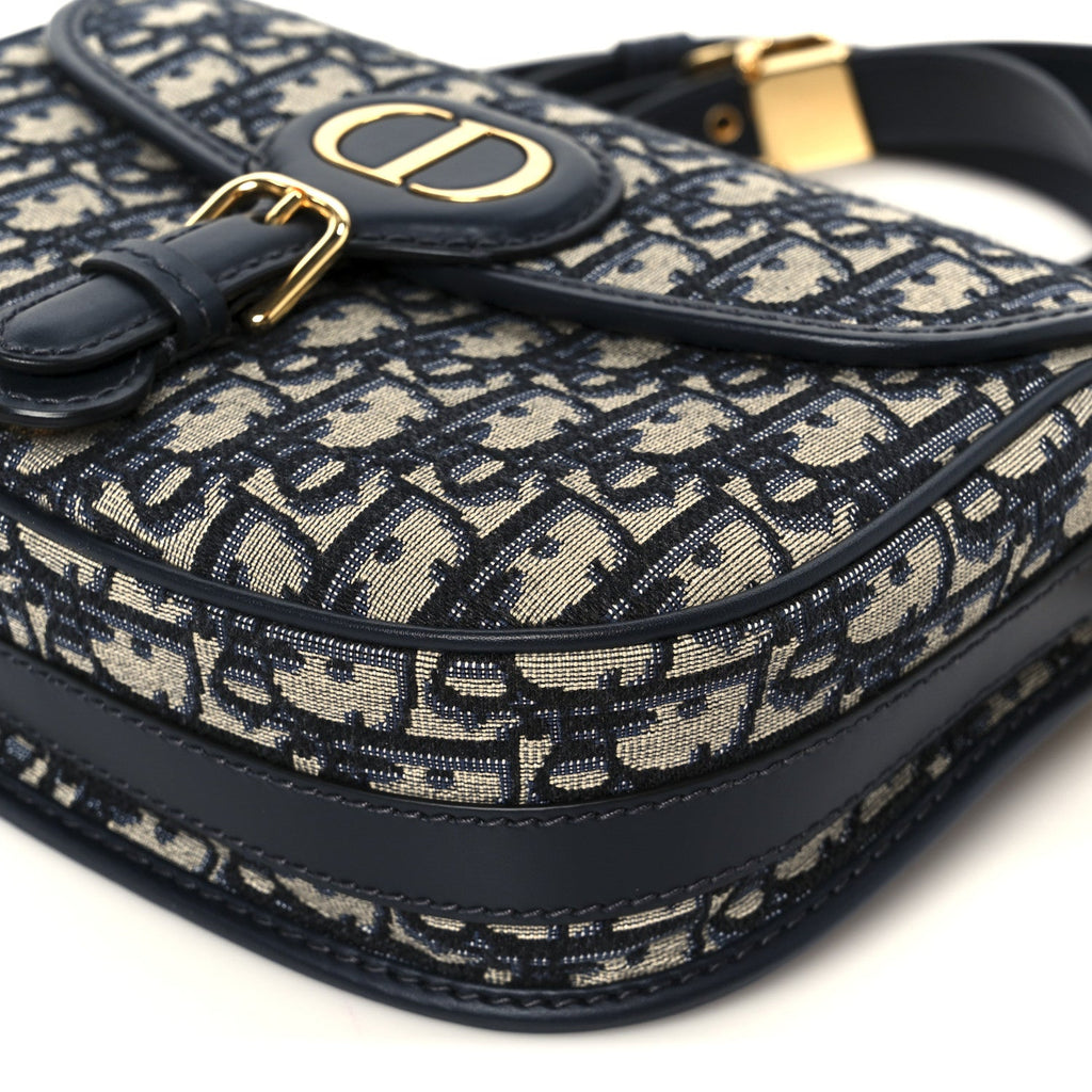 Christian Dior Oblique Medium Bobby Flap Blue