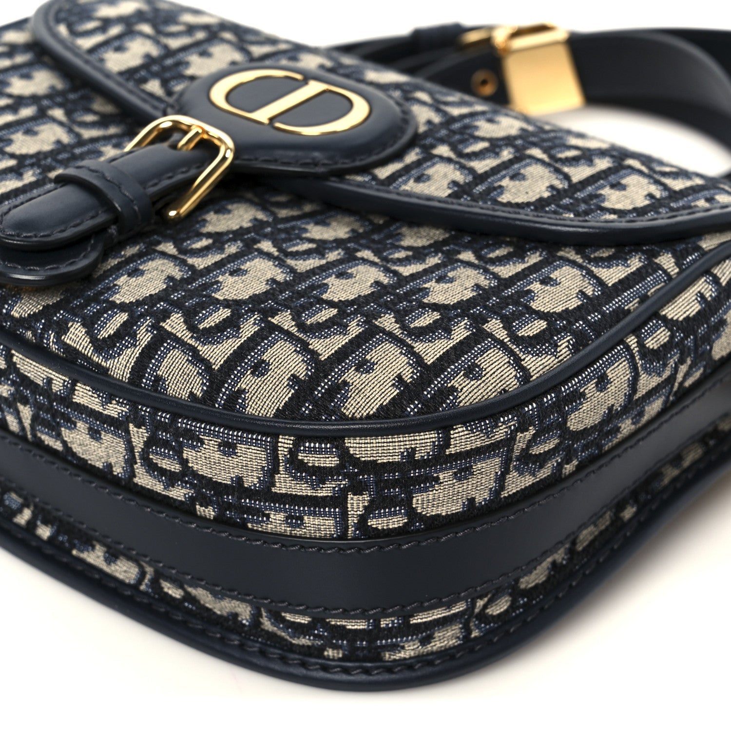 Christian Dior Oblique Medium Bobby Flap Blue