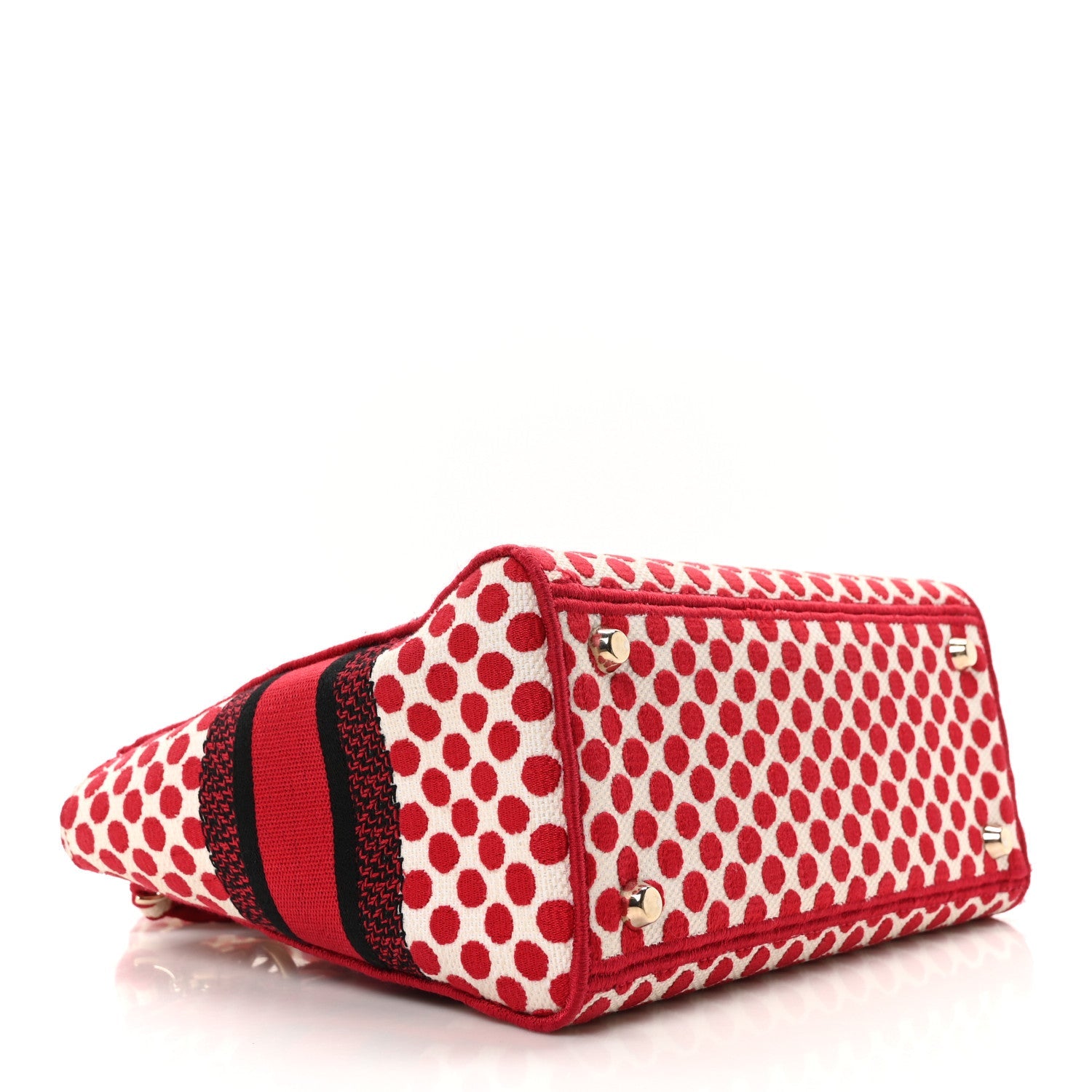 Christian Dior Canvas Medium DiorAmour Dots Lady D-Lite Red