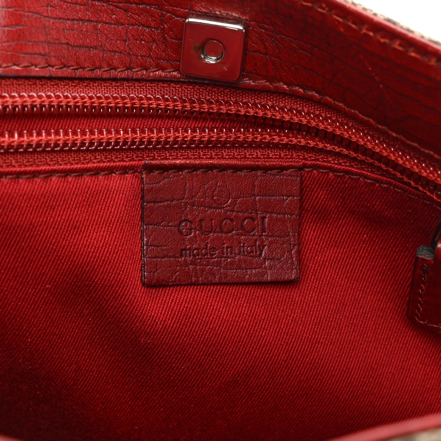 Gucci GG Plus Monogram Vertical Tote Red